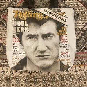Epic Rolling Stone Sean Penn Cover Large Tote